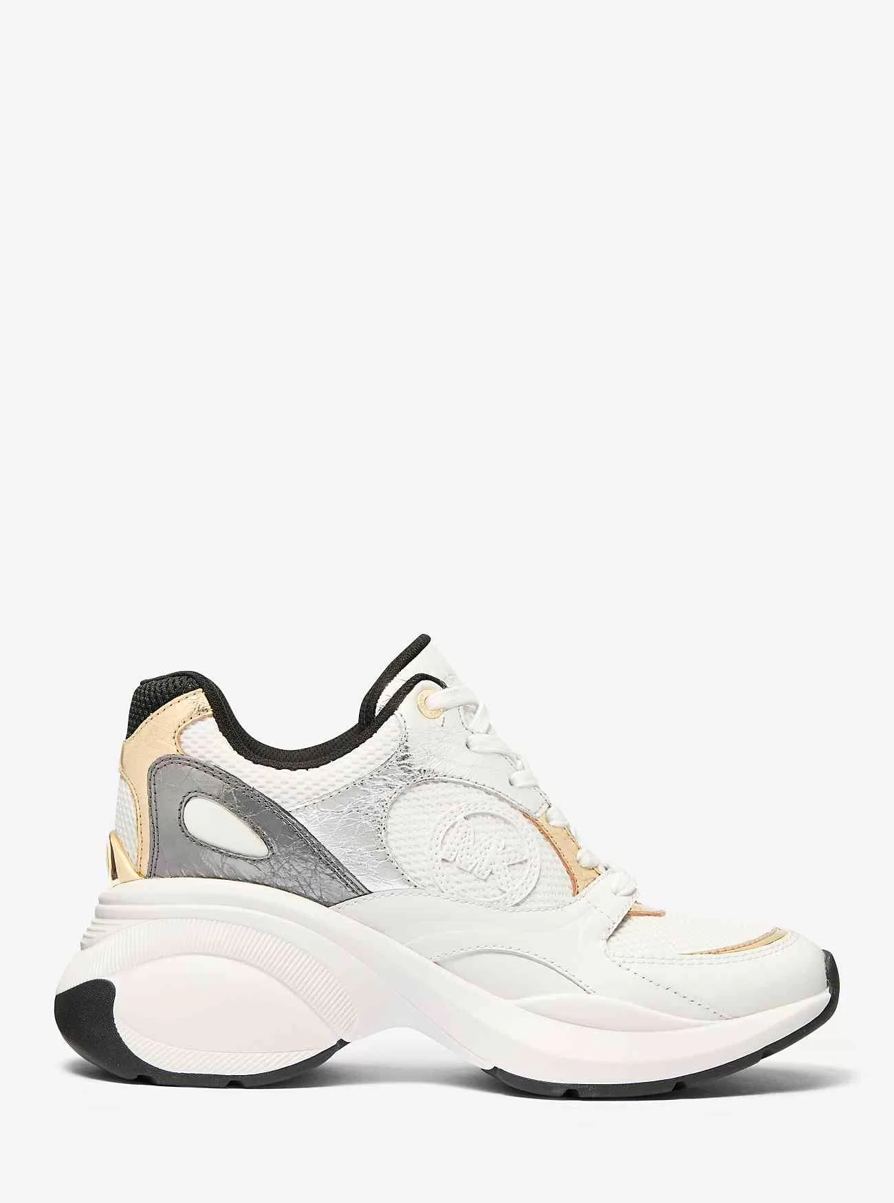 Scarpe da ginnastica Zuma in pelle craquelé e mesh color block