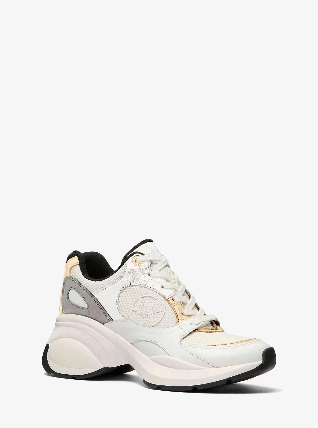 Scarpe da ginnastica Zuma in pelle craquelé e mesh color block