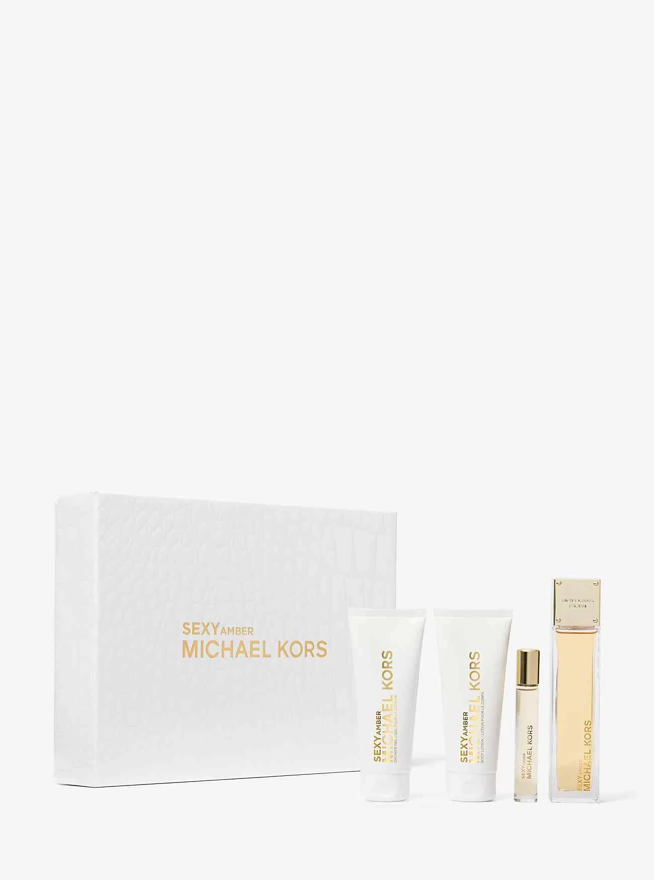 Set regalo sexy da 4 pezzi color ambra