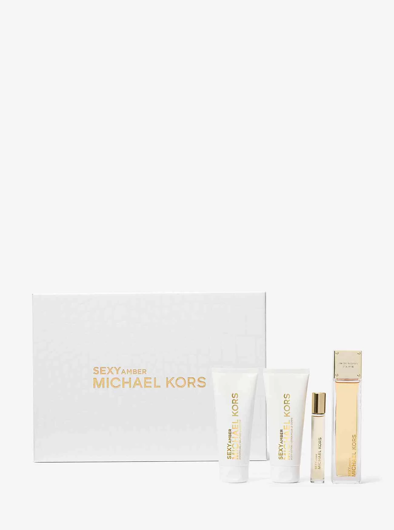 Set regalo sexy da 4 pezzi color ambra