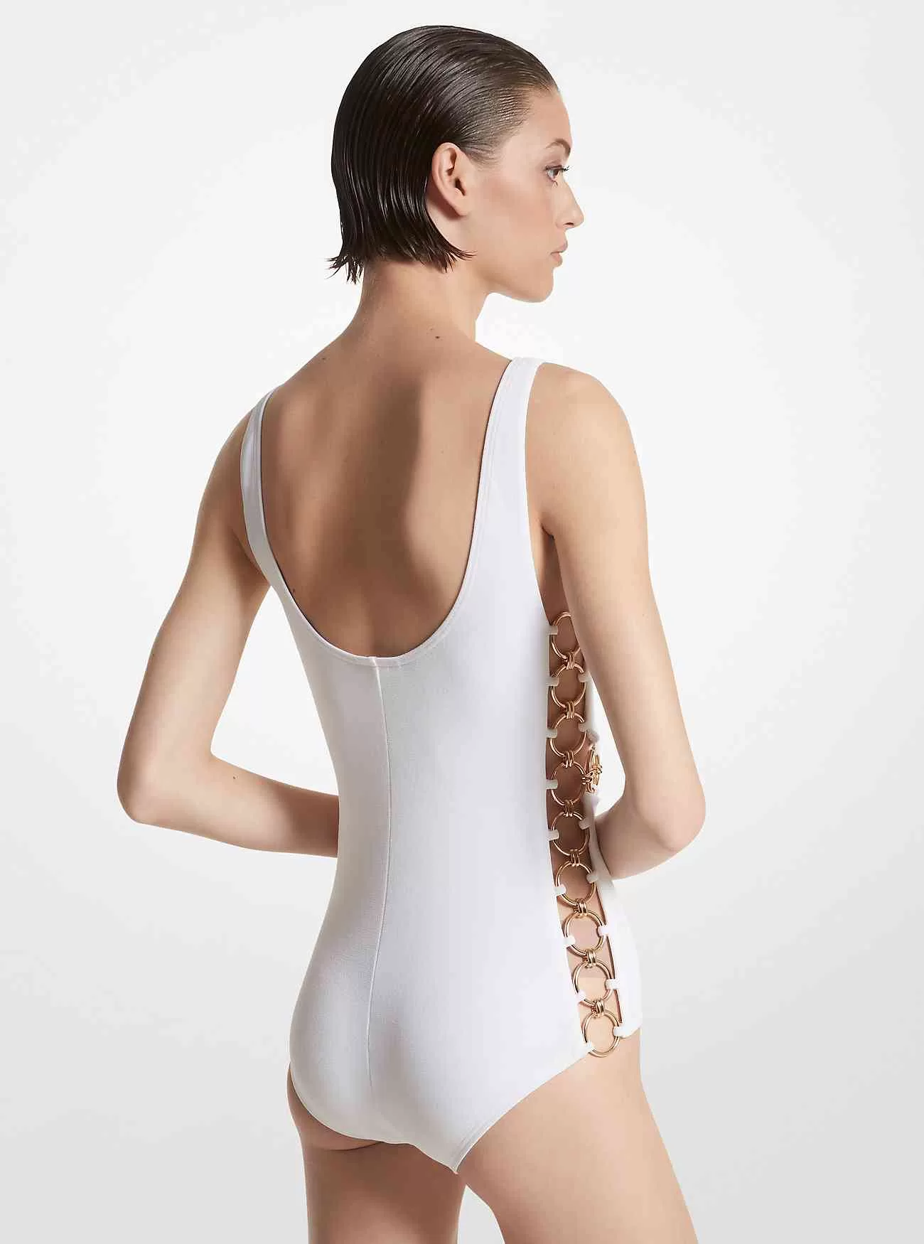 Set reggiseno e slip bikini in crêpe elasticizzato