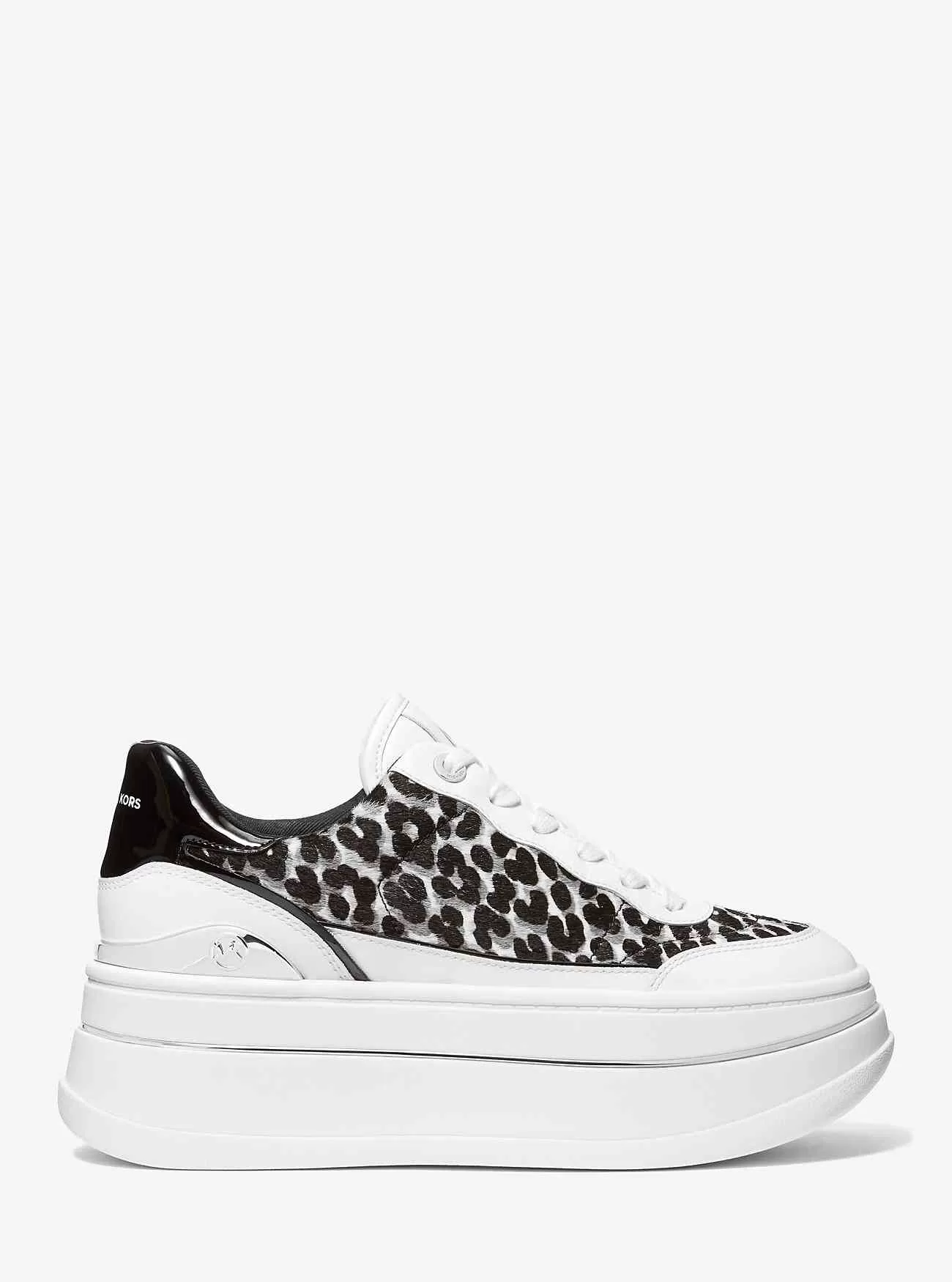 Sneaker Hayes con plateau in pelo di vitello con stampa leopardata