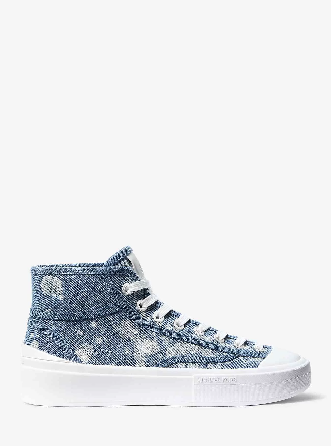 Sneaker alta Jude in denim schizzato
