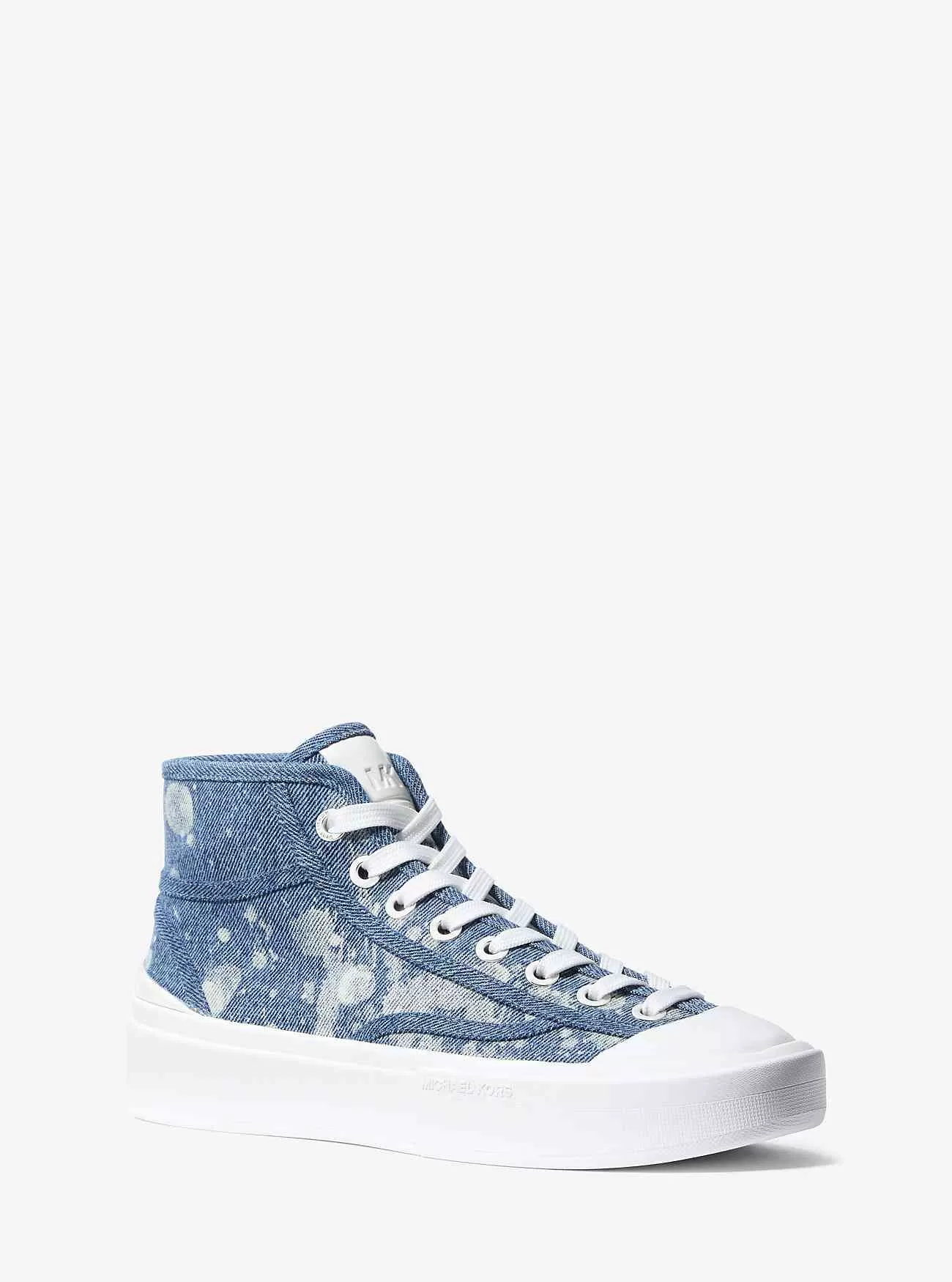 Sneaker alta Jude in denim schizzato