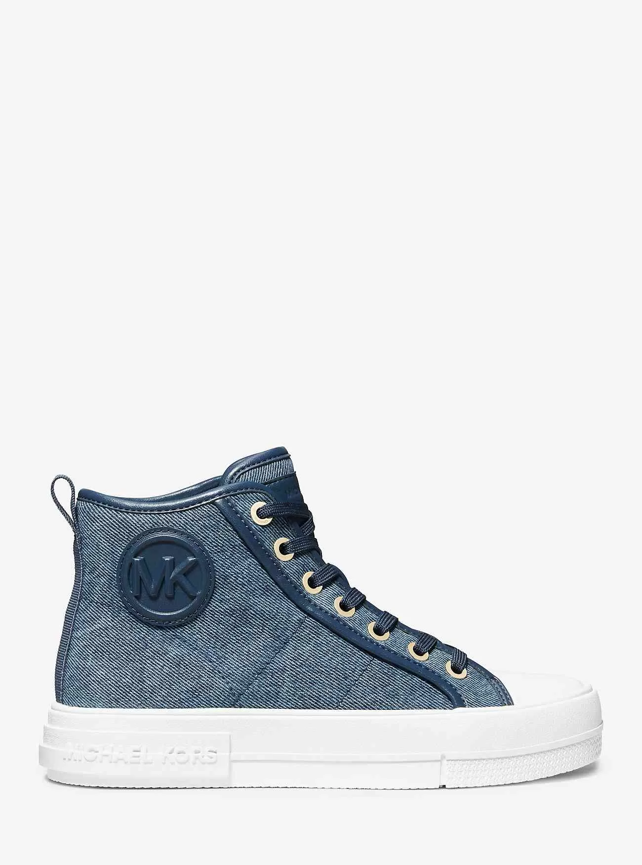 Sneaker alta in denim Evy