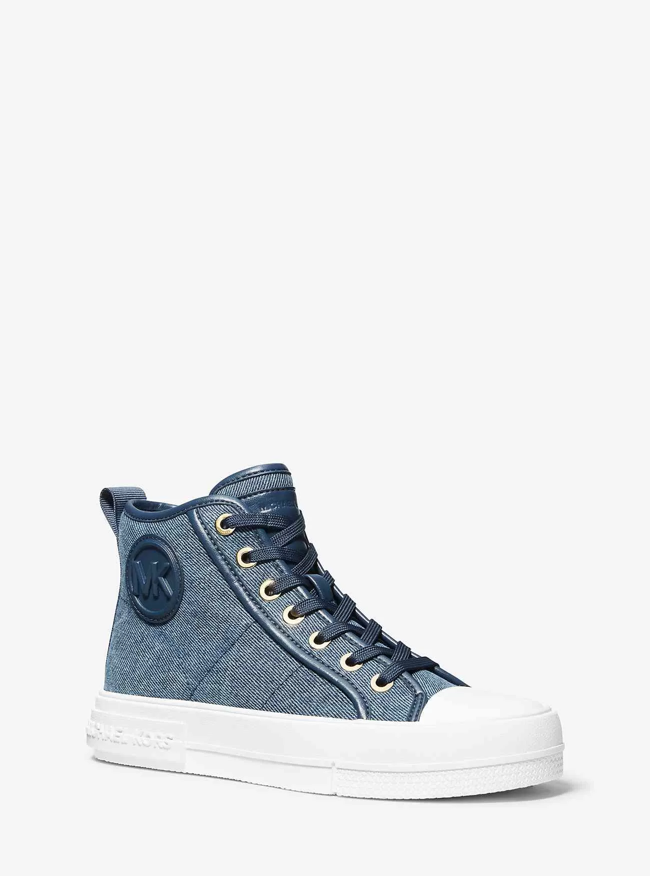 Sneaker alta in denim Evy
