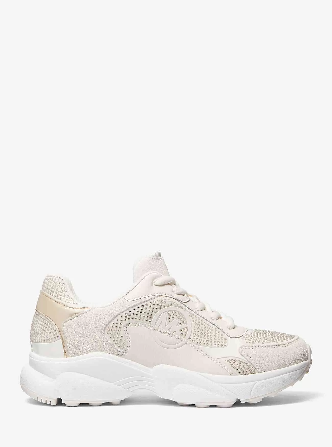 Sneaker in scuba e pelle decorata Sami