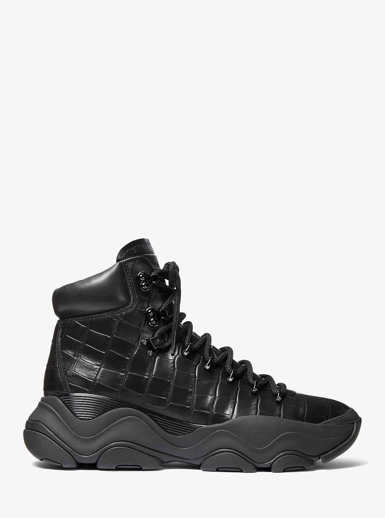 Stivale Atlas in pelle goffrata coccodrillo