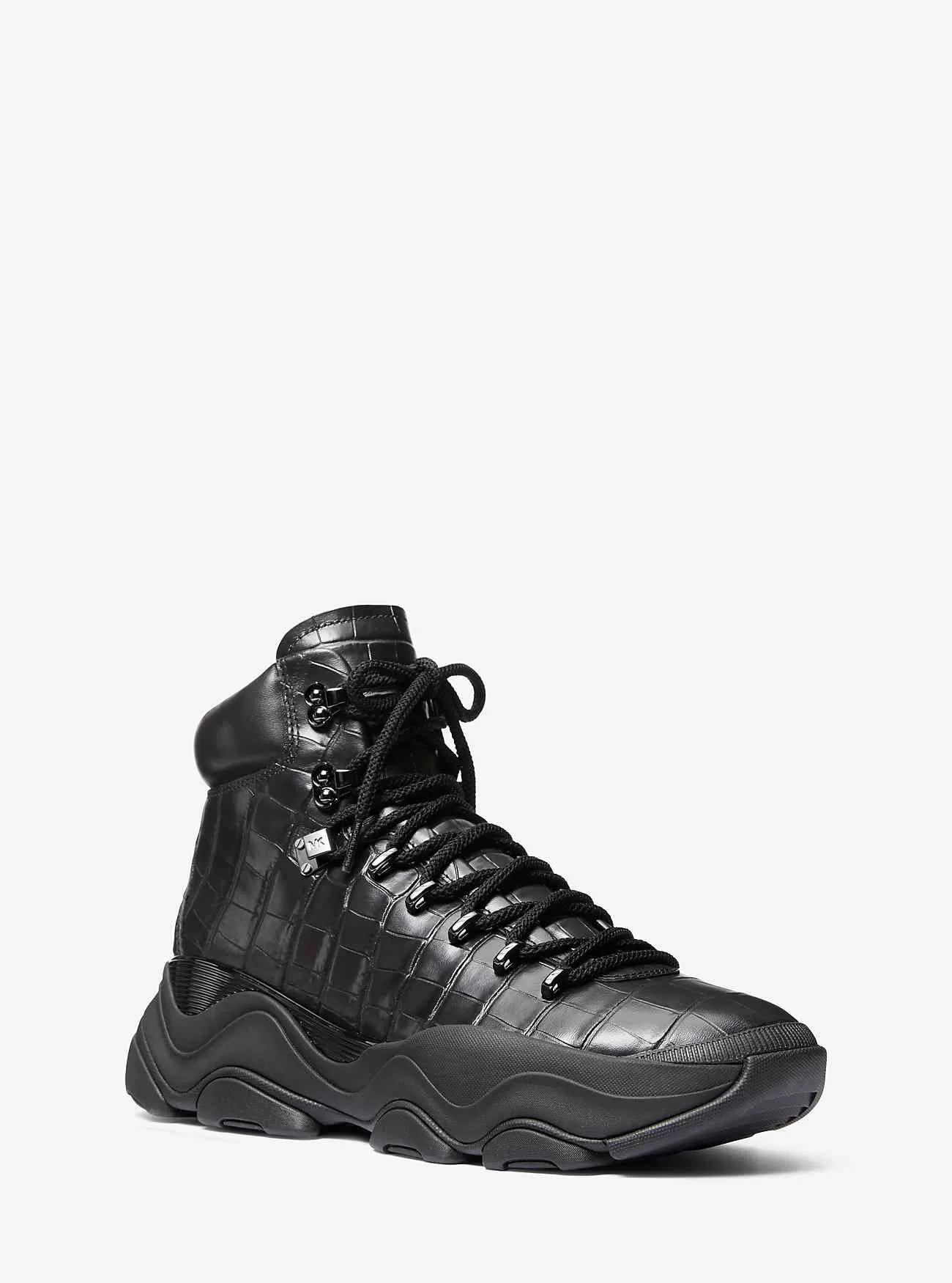 Stivale Atlas in pelle goffrata coccodrillo