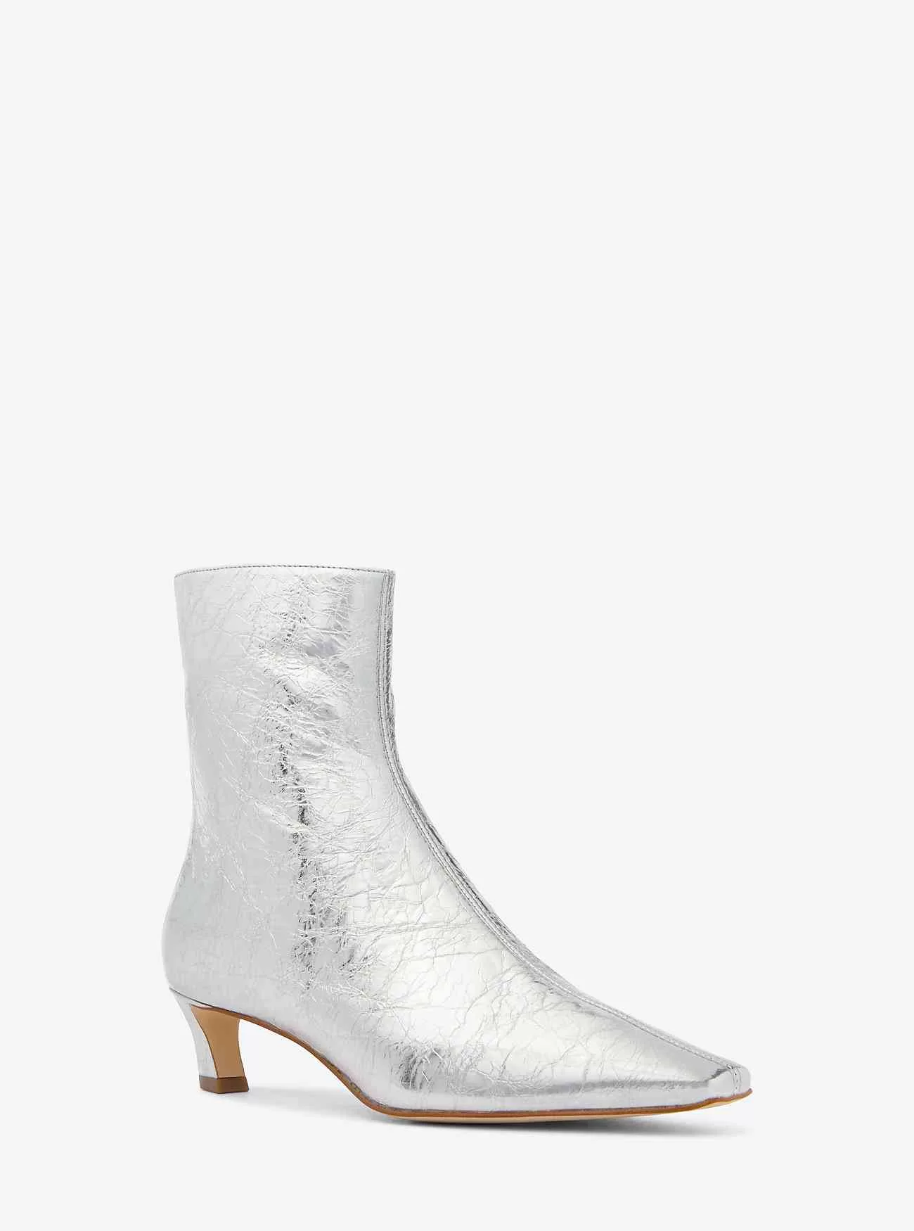 Stivale Cosmo in pelle metallizzata craquelé