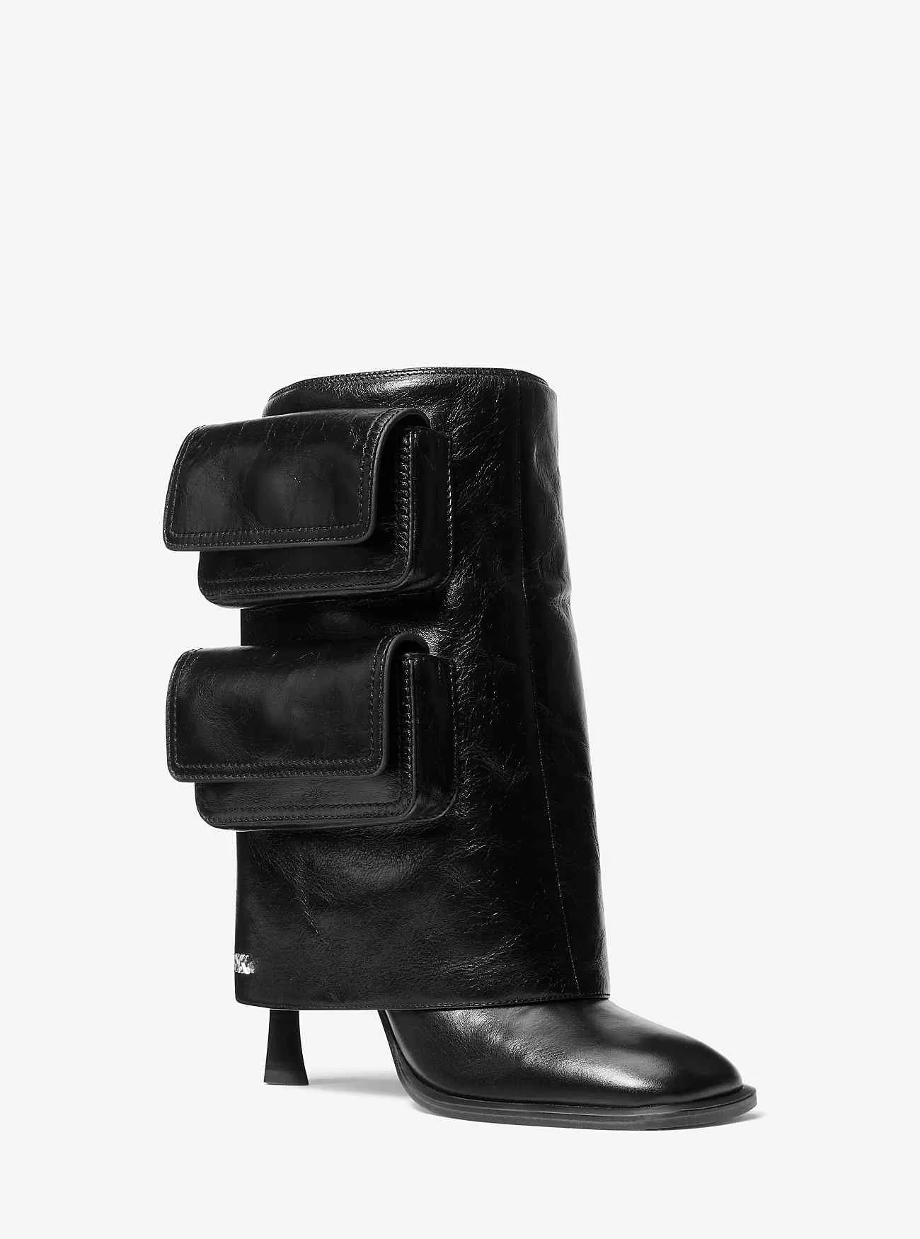 Stivaletto tascabile cargo in pelle Dakota