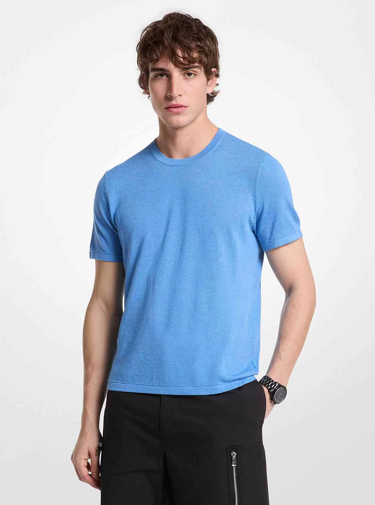 T-shirt in lino e cotone