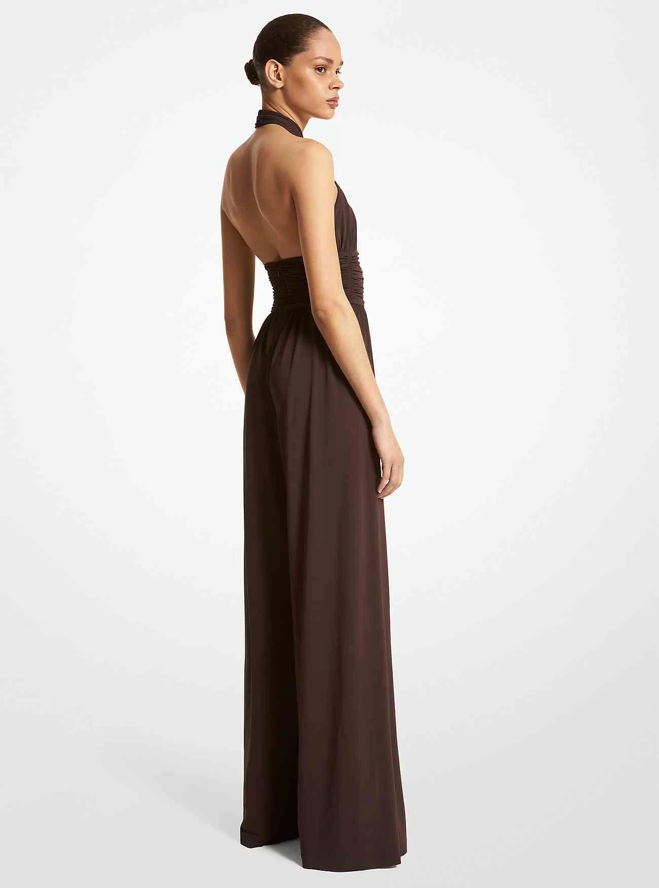 Tuta in jersey elasticizzato con scollo all’americana